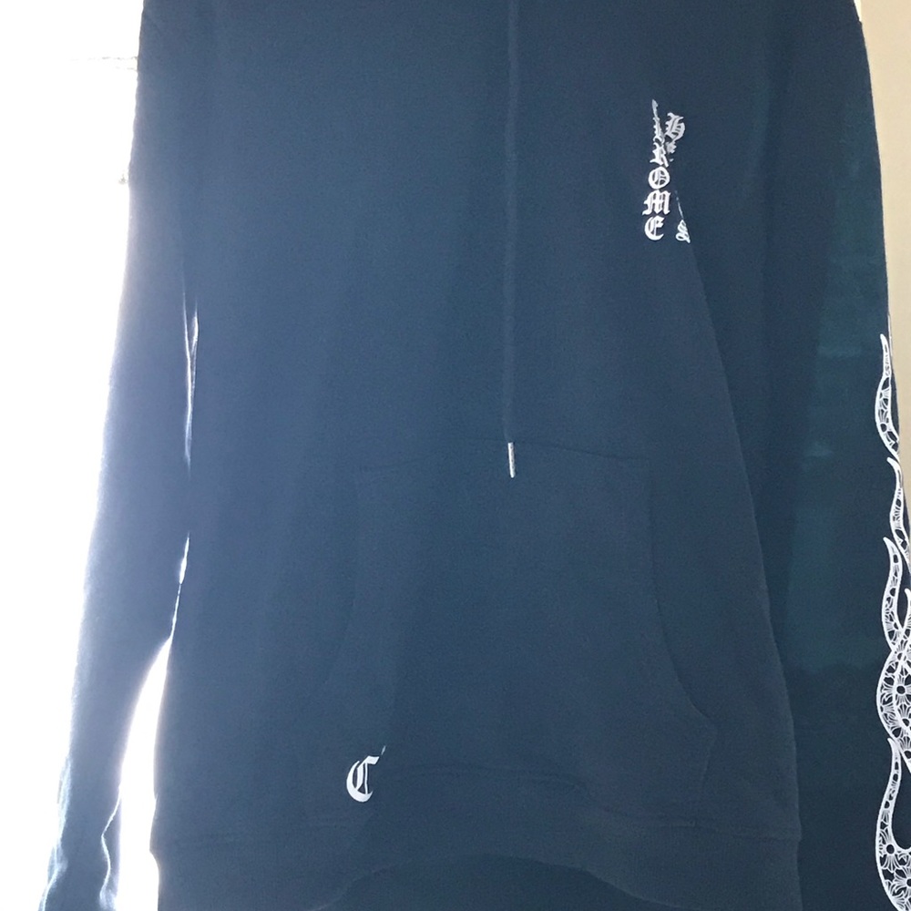 Chrome hearts flames pull over hoodie size Medium